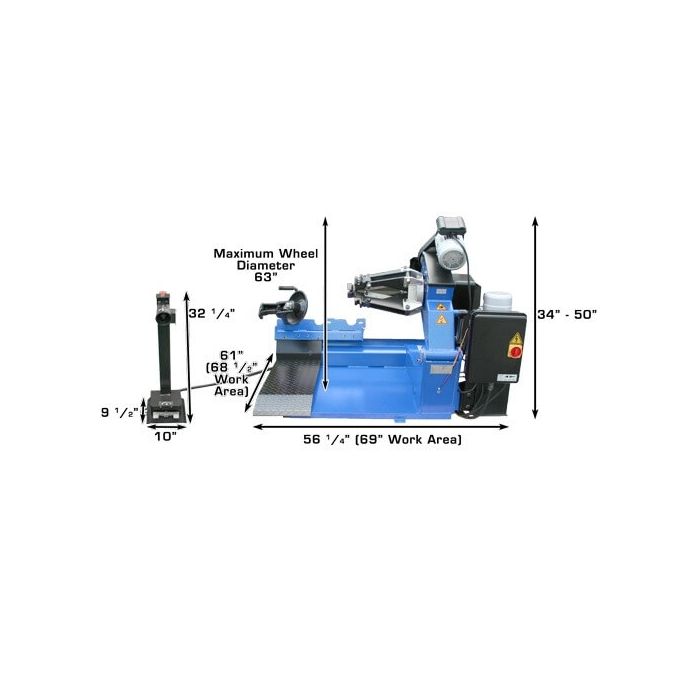 Atlas TTC301 Heavy-Duty Truck Tire Changer - Image 6