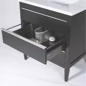 Empire Industries Central Park Collection 24 Inch Contemporary Vanity with 3 Soft Close Cabinet Drawers - Image 2